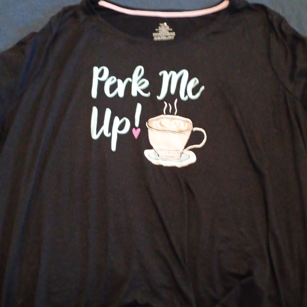 Black Sleepwear T-Shirt Brand:Secret Treasures Size:2x